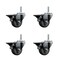 Service Caster 3 Inch Thermoplastic  Rubber Wheel Swivel 58 Inch Threaded Stem Caster Set with Brake SCC SCC-TS20S314-TPRB-PLB-58212-4 - alternate 1